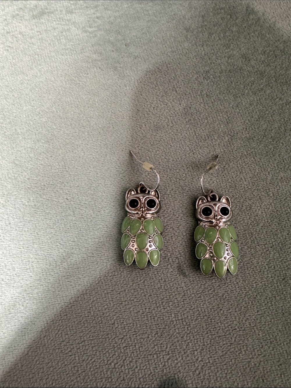 Green Owl Dangle Earrings - Women's Jewelry